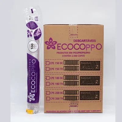 Copo descartável PP 180ml