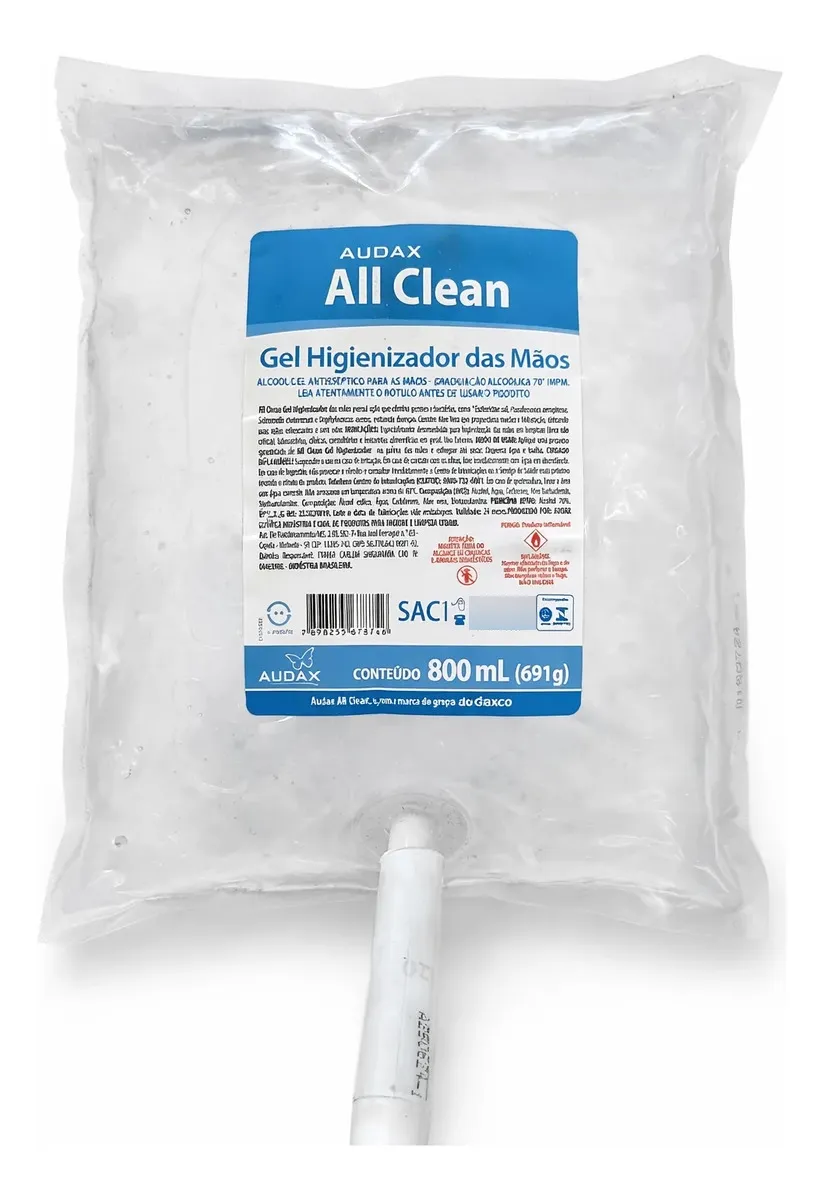 alcool gel refil 800ml