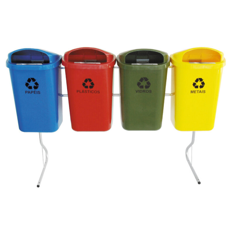 Conjunto para coleta seletiva 50L