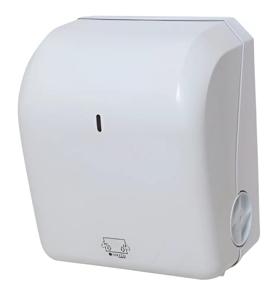 Dispenser ABS branco com bobina semi-automática